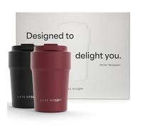 LARS NYSØM Thermo Coffee Mug-to-go Gift Set - 2 tazze termiche da 380 ml per caffè e tè - Il set di tazze a prova di perdite viene fornito in un'attraente confezione regalo