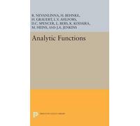 Lars Valerian Ahlfors Analytic Functions (Copertina rigida)