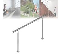LARS360 100 cm, ringhiera per scale, diametro 42 mm, barre per ringhiera in acciaio inox, 0 barre trasversali, per il montaggio a pavimento, per interni, esterni, scale, balconi, parapetto