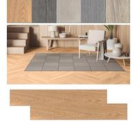 LARS360 36 Pavimenti in PVC autoadesivo effetto legno, 91,44 x 15,24 x 0,2 cm, 5 m², piastrelle adesive per pavimenti in laminato impermeabile, isolamento acustico (rovere
