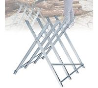 LARS360 Cavalletto per sega in metallo, per sega a legno, pieghevole, spaccalegna per legna da ardere, supporto per sega a legna da ardere, supporto per sega, supporto per legno con maniglie per sega