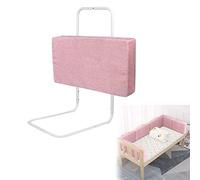 LARS360 Griglia da letto per bambini, regolabile in altezza, protezione contro la caduta del letto, per bambini o anziani (60 cm, polvere di fiori di ciliegio)