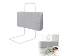 LARS360 Griglia da letto per bambini, regolabile in altezza, protezione per la caduta del letto, per bambini o anziani, 60 cm, colore grigio lino