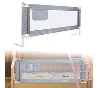 LARS360 Griglia di sicurezza per letto per bambini, sollevabile verticalmente, protezione anti-caduta per lettino dei bambini e letto dei genitori, da 150 cm