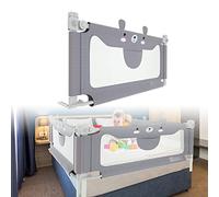 LARS360 Griglia per lettino, 150 cm, protezione contro le cadute, griglia di sicurezza regolabile in altezza, per neonati e bambini