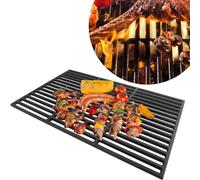 LARS360 Griglia rettangolare in ghisa, griglia per barbecue a gas e carbonella, massiccia e smaltata, dimensioni (42 x 28 cm)