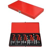 LARS360 Kit da 131 pezzi di riparazione filettatura, tasselli, trapano, elicoidali, motore auto M5 M6 M8 M10 M12, manicotto