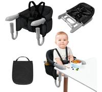 LARS360 Seggiolino da tavolo per bambini, pieghevole, rialzo per la casa e in viaggio, adatto per bambini dai 6 ai 36 mesi, peso inferiore a 15 kg, nero