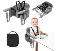 LARS360 Seggiolone pieghevole per la casa e in viaggio, adatto per bambini dai 6 ai 36 mesi, peso inferiore a 15 kg, grigio