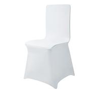 LARS360 Set di 100 Bianca Copertine per Sedia, Protezione Sedie Copertura Moderna lavabile Sedia da pranzo sedile smontabile per la sala da pranzo Mobili da cerimonia nuziale moderni, Hotel Decor