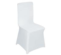 LARS360 Set di 50 Bianca Copertine per Sedia, Protezione Sedie Copertura Moderna lavabile Sedia da pranzo sedile smontabile per la sala da pranzo Mobili da cerimonia nuziale moderni, Hotel Decor
