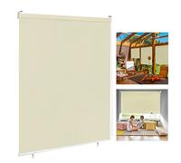 LARS360 - Tenda a rullo per esterni, per balcone, tenda da sole verticale, oscurante, protezione solare, protezione dai raggi UV (180 x 240 cm, beige)