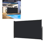 LARS360 Tenda da sole laterale estensibile su un lato, in poliestere e alluminio, con supporto in metallo, protezione dal vento, protezione dal vento, tenda da sole laterale, 160 x 300 cm