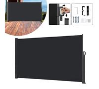LARS360 Tenda Laterale Tenda da Sole Laterale Protezione Privacy, Parasole, Poliestere e Alluminio, Supporto in Metallo per Balcone e Terrazzo (180 x 300 cm, Grigio scuro)