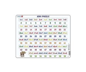 Larsen AR8 Aggiunta di puzzle matematici da 1 a 59, Puzzle Incorniciato con 58 pezzi