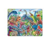 Larsen CZ4 Selfie - Dinosauri Allegri, Puzzle Incorniciato con 43 Pezzi