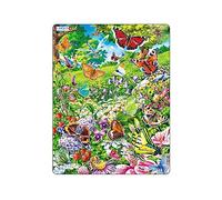 Larsen FH28 Farfalle in un bellissimo campo di fiori, Puzzle Incorniciato con 42 pezzi
