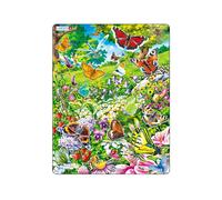 Larsen FH28 Vlinders in een prachtig bloemenveld, Frame puzzel met 42 stukjes