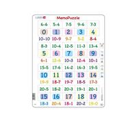 Larsen GP8 MemoPuzzle. Sottrazione con Numeri da 0 a 20, Puzzle Incorniciato con 40 Pezzi