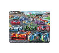 Larsen PG1 Auto da corsa in pista, Puzzle Incorniciato con 38 pezzi
