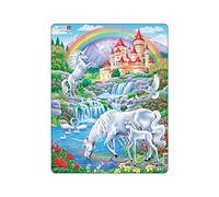 Larsen PG2 Unicorni sotto l'arcobaleno, Puzzle Incorniciato con 32 pezzi