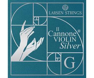 LARSEN STRINGS - Corde per violino 4/4 - Il Cannone Silver - Corda singola SOL silver: Anima in nylon multifilamento, Avvolgimento in filo piatto d'argento puro