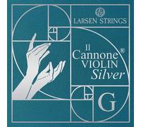 LARSEN STRINGS - Corde per violino 4/4 - Il Cannone Silver - Singola corda G argento: nucleo in nylon multifilamento, avvolgimento in argento puro filo piatto