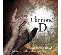 LARSEN STRINGS Corde per violino II Cannone - Violino 4/4 - Medium - Corda singola Re, anima in nylon a fibre multifilamento, avvolgimento in argento massiccio, tensione 4,74/10.42