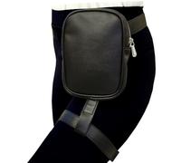 Larswon Borsa da gamba Borsa da gamba Borsa a tracolla in finta pelle Borsa da coscia Hip Bag Fanny Pack imbracatura coscia donna, Nero, S, Marsupio