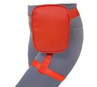 Larswon Borsa da gamba Borsa da gamba Borsa a tracolla in finta pelle Borsa da coscia Hip Bag Fanny Pack imbracatura coscia donna, Rosso, S, Marsupio