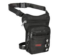 Larswon - Borsa impermeabile per coscia da moto, colore: Nero