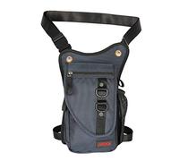 Larswon - Marsupio tattico laterale, con cinghia sulla coscia, per motociclista, impermeabile, colore: Verde, Donna, 1226, Blu