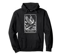 L'arte dei tarocchi del mondo - Raven Cosmic Unity Design V4 Felpa con Cappuccio