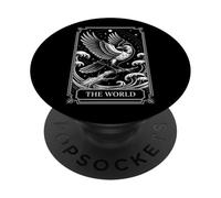 L'arte dei tarocchi del mondo - Raven Cosmic Unity Design V4 PopSockets PopGrip Adesivo