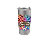 L'arte del blending è il mio linguaggio d'amore Bicchiere termico in acciaio inox doppia parete