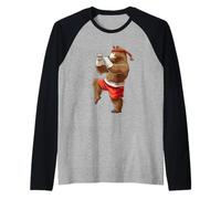L'Arte del Combattimento Muay Thai Bear Boxing Maglia con Maniche Raglan