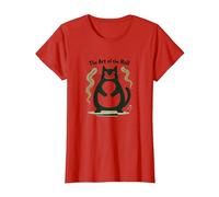 L'Arte del Rotolo: Rolling Fatties Cat Humor Maglietta, Donna, Rosso, 3XL