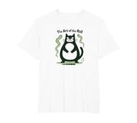 L'Arte del Rotolo: Rolling Fatties Cat Humor Maglietta, Uomo Taglie Grandi, Bianco, 3X Tall
