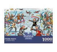L'arte della spada del cavaliere Puzzle in Legno Impermeabile DIY Puzzles Da 1000 Pezzi Regali Per Adulti Impossibili Per Decorazioni Domestiche