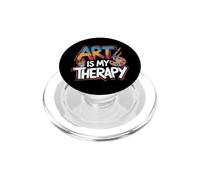 L'arte è la mia terapia Artista Pittore Amante dell'arte PopSockets PopGrip per MagSafe