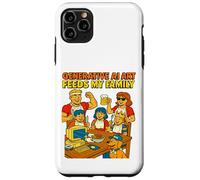 L'arte generativa dell'intelligenza artificiale nutre la mia famiglia in un divertente stile retrò Custodia per iPhone 11 Pro Max