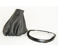 lartepelle Cuffia Leva Cambio Pelle + Cornice Compatibile con Lancia Ypsilon 843