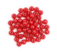 L'artigianato imita le perle, Perle acriliche finte for la creazione di gioielli e artigianato, 4 mm, multicolore, confezione da 300 pezzi(Red)