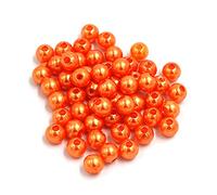 L'artigianato imita le perle, Perle acriliche finte for la creazione di gioielli e artigianato, 4 mm, multicolore, confezione da 300 pezzi(Oranje)