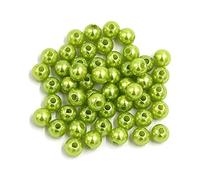 L'artigianato imita le perle, Perle acriliche finte for la creazione di gioielli e artigianato, 4 mm, multicolore, confezione da 300 pezzi(Green)