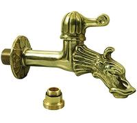 RUBINETTO PER FONTANE IN OTTONE,TIPO A LEVA CON ROSONE