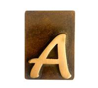 L'ARTISTICA F.LLI PERINCIOLI | Lettera Civica in Ottone, Lettera Civica in Ottone Applicabile su Piastra o Parete Adatto per Case, Lettera A, 8x6cm