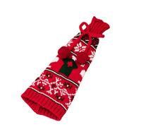 LARUISEE Natale Bottiglia di Vino Copertura Flessibile Maglione Stoviglie Per La Decorazione di Vacanza Lavabile Sacchetto di Bottiglia di Vino