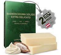 larum sports bagnoschiuma solido naturale - sapone solido corpo e capelli - sapone naturale corpo senza profumo per uomo e pelli sensibili - sapone biodegradabile campeggio - 2x 85g
