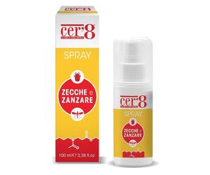 LARUS PHARMA Srl CER'8 SPRAY ZECCHE E ZANZARE 100 ML